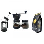 Prensa Francesa 350 ml + Molino de Vidrio + Café Cane 250 g