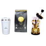 Prensa Francesa de Lujo 350 ml + Termo 500 ml + Café Cane 250 g
